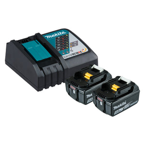 Makita 18V Single Port Rapid Battery Charger with 2 x 5.0Ah battery
