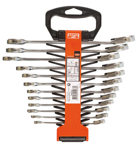 Bahco Combination Ratchet Spanner Set, metric.  12 pieces - 8, 9, 10, 11, 12, 13, 14, 15, 16, 17, 18 & 19mm