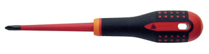 Bahco ERGO handled Slim Line 1000v insulated screwdriver - Phillips Head PH2 -blade length 100mm