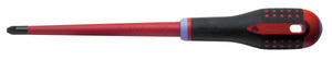 Bahco ERGO handled Slim Line 1000v insulated screwdriver - Pozidrive PZ2  -blade length 100mm