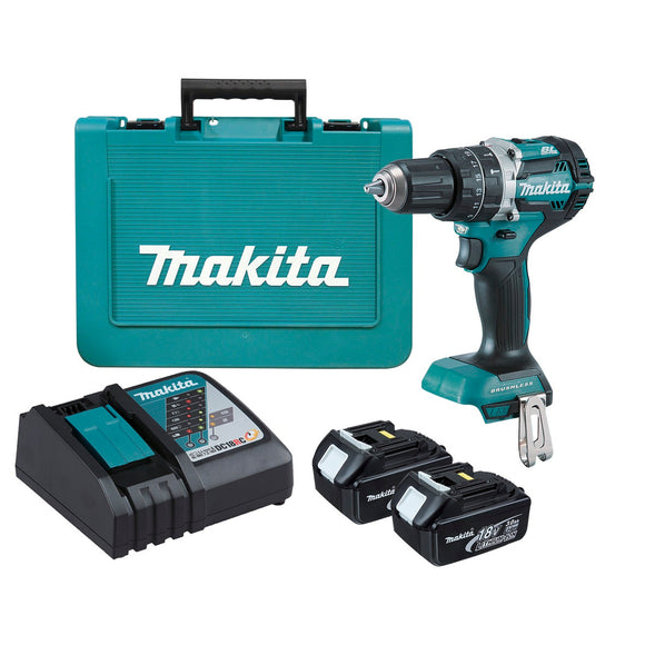 Makita 18V COMPACT BRUSHLESS Heavy Duty Hammer Driver Drill Kit