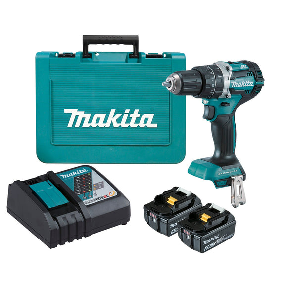 Makita 18V COMPACT BRUSHLESS Heavy Duty Hammer Driver Drill Kit