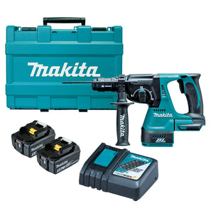Makita 18V BRUSHLESS 24mm Quick Change Chuck Rotary Hammer Kit