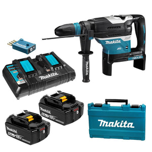 Makita 36V (18V x 2) 6.0Ah LXT Li-ion Cordless Brushless AWS 40mm SDS Max Rotary Hammer Combo Kit with Wireless Unit