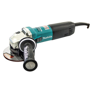 Makita 125mm (5") Angle Grinder, 1400W, Constant Speed Control, soft start, current limiter, anti-restart, variable speed, SJSII, anti-vibration handle