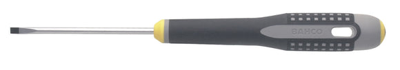 Bahco ERGO handled Screwdriver.  Slotted head, Flared tip, 247mm, blade 125, 3mm tip