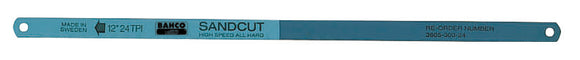 Bahco Hacksaw blades, 300mm, 18 TPI, Sandcut HSS all hard, 100 blades per pack