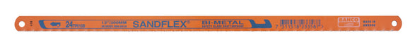 Bahco Hacksaw blades, 300mm, 18 TPI, Sandflex flexible bi-metal HSS, 2 blades per card