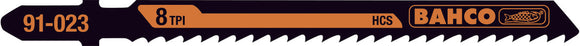 Bahco Jigsaw blades, bi-metal, Euro shank, 152mm, 6.4 TPI, 5 blades/card